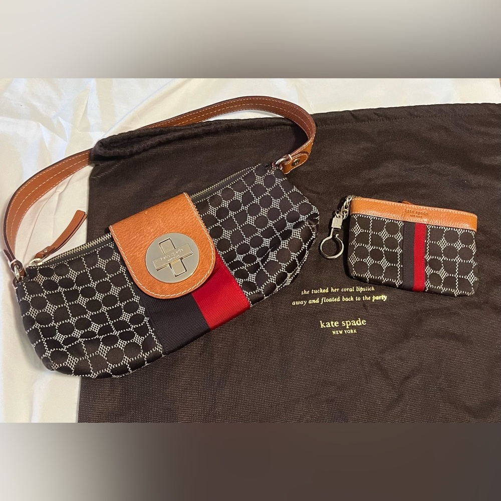 Kate Spade Rare Vintage Collector Set W/Turn-lock,LeatherTrim,Amazing Condition